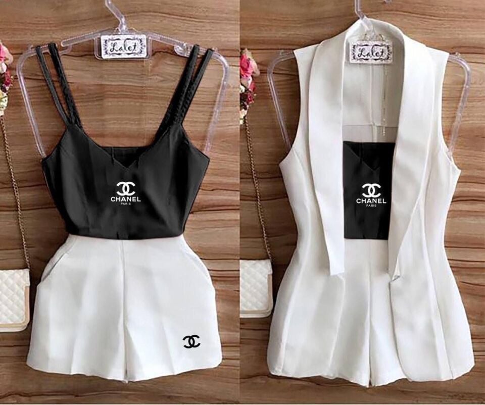CHANEL 3'LÜ İTHAL YELEKLİ TAKIM